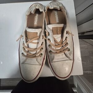 Sz7 white slip on converse